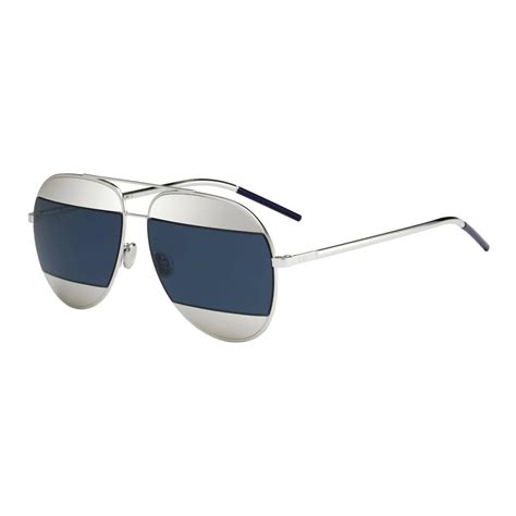 Homme Palladium Metal Frame and Mirrored Lenses Sunglasses 